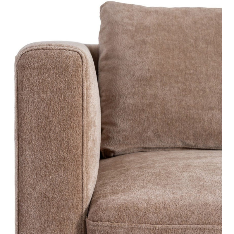 Canapé moderne chic 3 places en Tissu Taupe vieilli Bois Gorm - 9