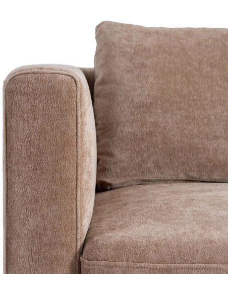Canapé moderne chic 3 places en Tissu Taupe vieilli Bois Gorm - 9