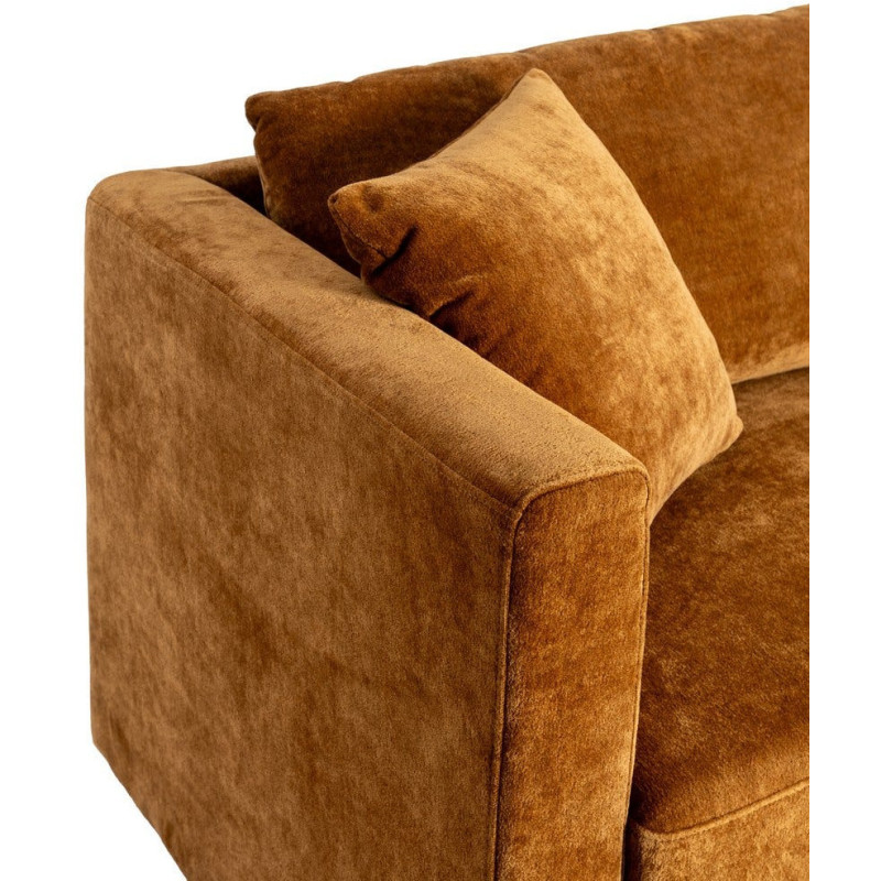 Canapé moderne chic 3 places en Tissu Jaune ocre Bois Gorm - 5