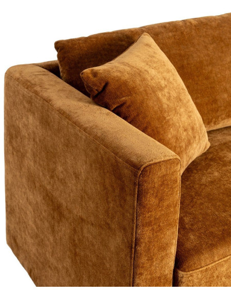 Canapé moderne chic 3 places en Tissu Jaune ocre Bois Gorm - 5