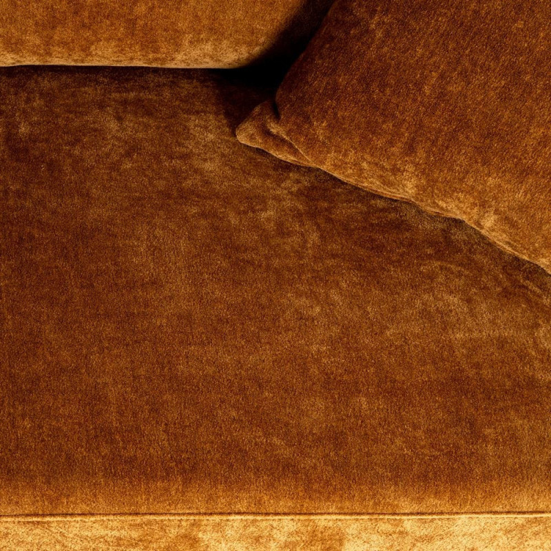Canapé moderne chic 3 places en Tissu Jaune ocre Bois Gorm - 7