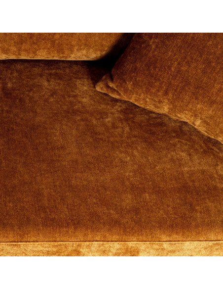 Canapé moderne chic 3 places en Tissu Jaune ocre Bois Gorm - 7