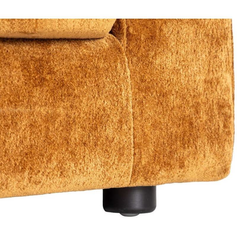 Canapé moderne chic 3 places en Tissu Jaune ocre Bois Gorm - 8
