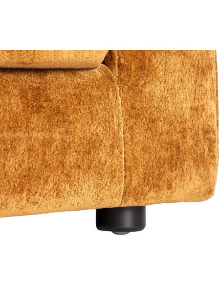 Canapé moderne chic 3 places en Tissu Jaune ocre Bois Gorm - 8