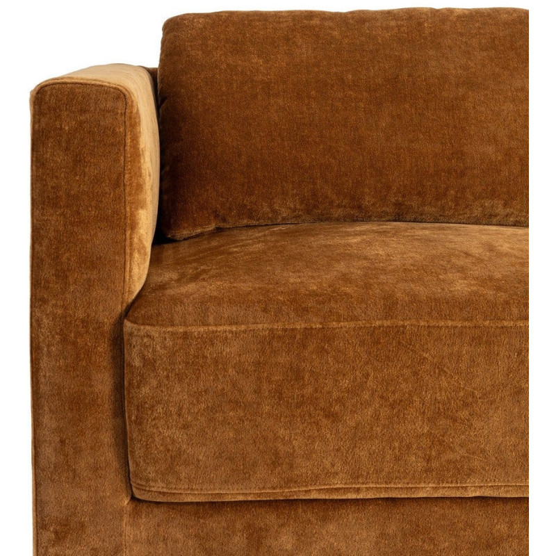 Canapé moderne chic 3 places en Tissu Jaune ocre Bois Gorm - 9