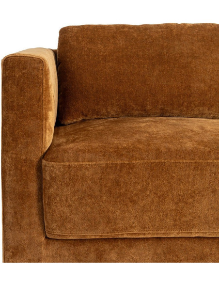 Canapé moderne chic 3 places en Tissu Jaune ocre Bois Gorm - 9