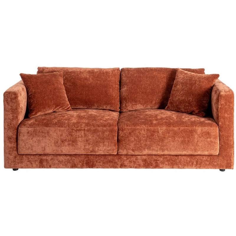 Canapé moderne chic 3 places en Tissu Terracotta Bois Gorm - 3