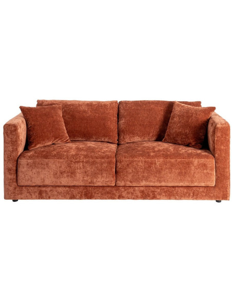 Canapé moderne chic 3 places en Tissu Terracotta Bois Gorm - 3