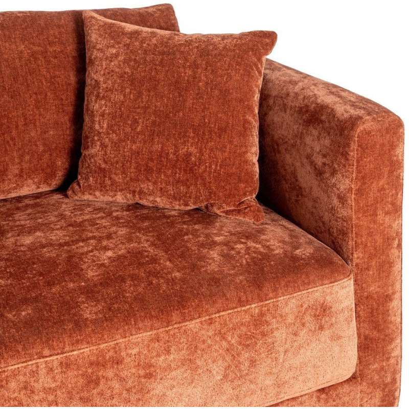 Canapé moderne chic 3 places en Tissu Terracotta Bois Gorm - 6
