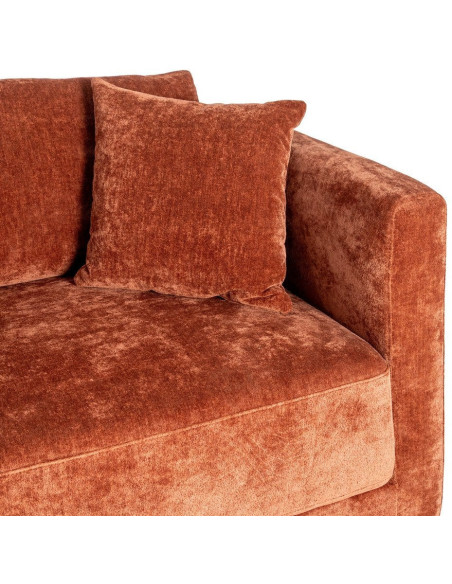 Canapé moderne chic 3 places en Tissu Terracotta Bois Gorm - 6