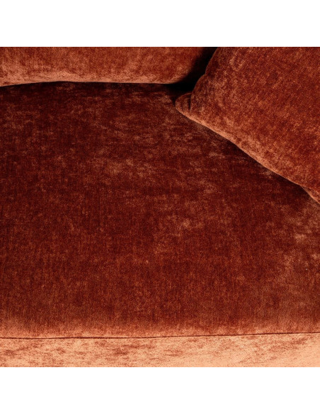 Canapé moderne chic 3 places en Tissu Terracotta Bois Gorm - 7
