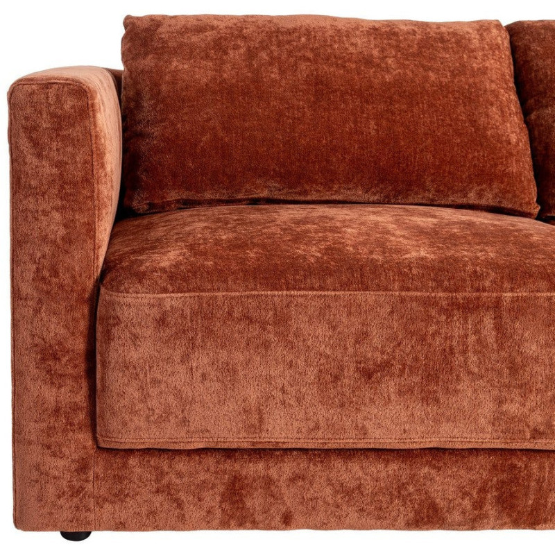 Canapé moderne chic 3 places en Tissu Terracotta Bois Gorm - 9