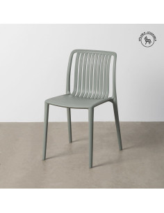 Chaise de jardin design Ihlaya (Lot de 4) en Polypropylène Vert - 1