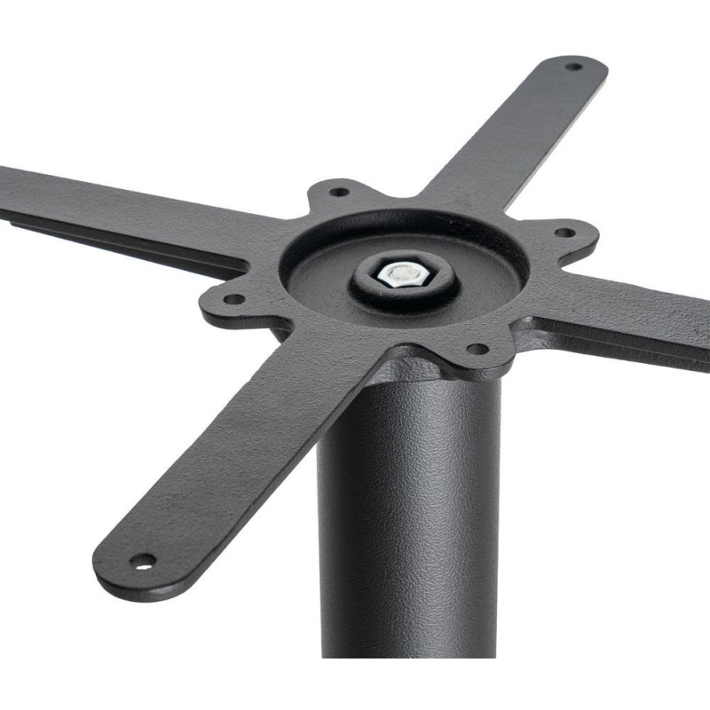 Pied de Table bistrot moderne Ovale Hauteur 72 cm en Fonte Noir Mino - 2