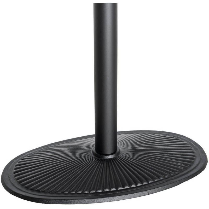 Pied de Table bistrot moderne Ovale Hauteur 72 cm en Fonte Noir Mino - 4
