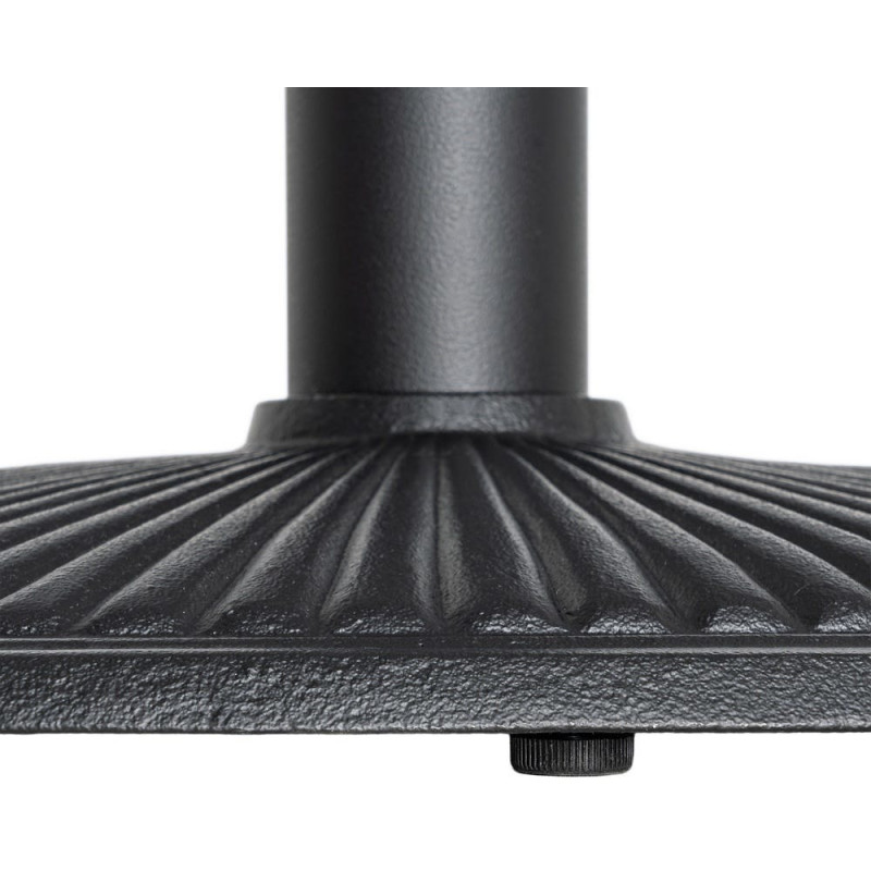 Pied de Table bistrot moderne Ovale Hauteur 72 cm en Fonte Noir Mino - 5