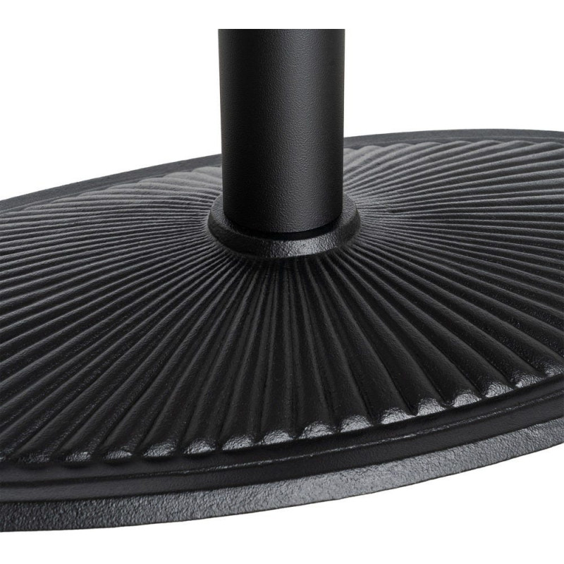 Pied de Table bistrot moderne Ovale Hauteur 72 cm en Fonte Noir Mino - 6