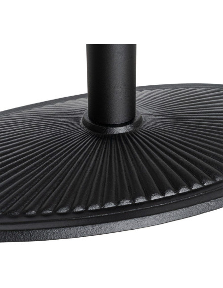 Pied de Table bistrot moderne Ovale Hauteur 72 cm en Fonte Noir Mino - 6