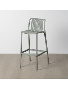 Tabouret de bar extérieur design en Polypropylène Vert Ihlaya (Lot de 4) - 1