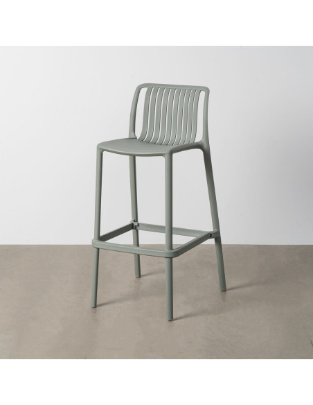 Tabouret de bar extérieur design en Polypropylène Vert Ihlaya (Lot de 4) - 1