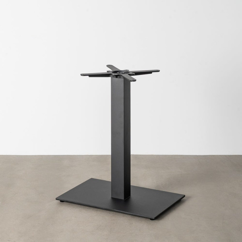 Pied de Table bistrot moderne Carré Hauteur 72 cm en Fonte Noir Mino - 7