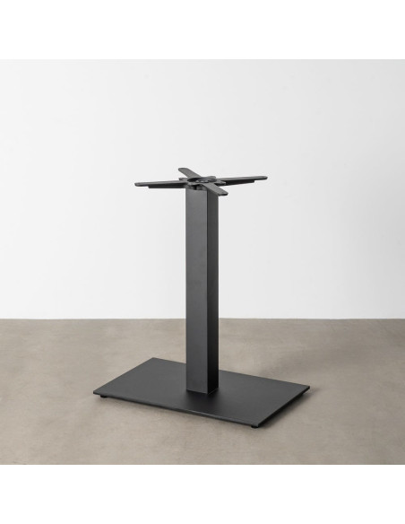 Pied de Table bistrot moderne Carré Hauteur 72 cm en Fonte Noir Mino - 7