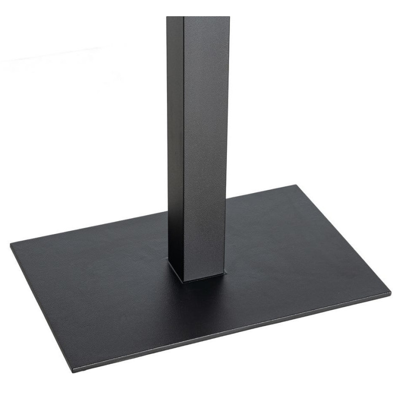 Pied de Table bistrot moderne Carré Hauteur 72 cm en Fonte Noir Mino - 4