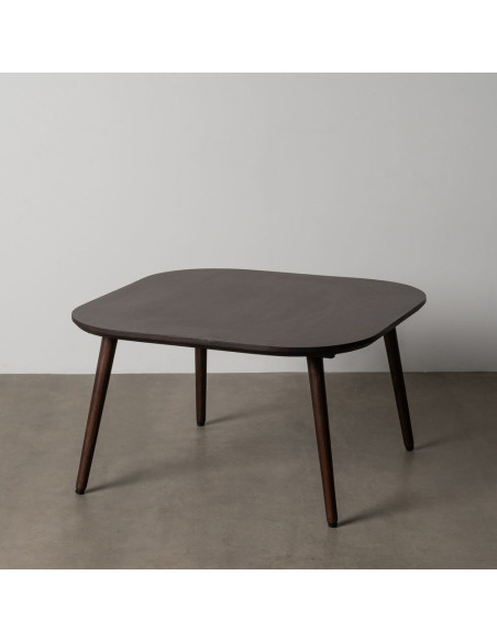 Table basse moderne chic Carrée 80 cm en Bois de manguier Marron foncé Nahira - 7
