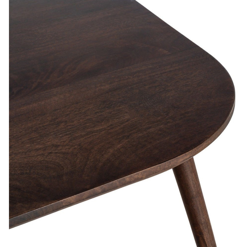 Table basse moderne chic Carrée 80 cm en Bois de manguier Marron foncé Nahira - 2