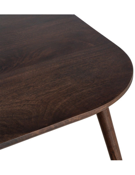 Table basse moderne chic Carrée 80 cm en Bois de manguier Marron foncé Nahira - 2