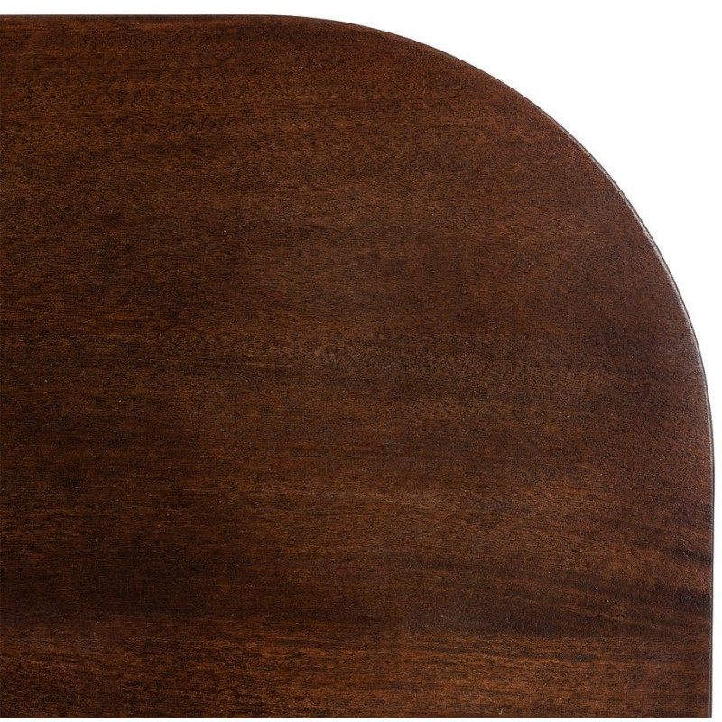 Table basse moderne chic Carrée 80 cm en Bois de manguier Marron foncé Nahira - 4