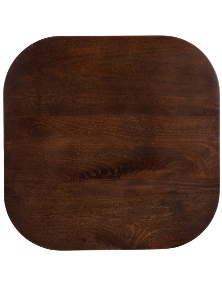 Table basse moderne chic Carrée 80 cm en Bois de manguier Marron foncé Nahira - 5