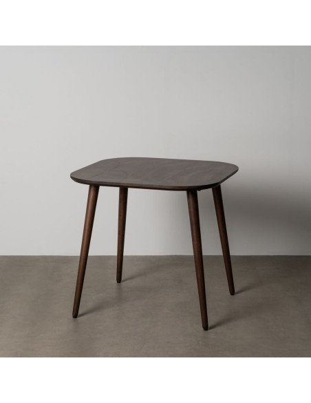 Table à manger moderne chic Carrée 4 personnes en Bois de manguier Marron foncé Nahira - 1