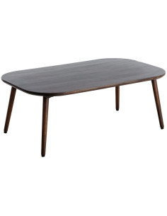 Table basse moderne chic Rectangulaire en Bois de manguier Marron foncé Nahira - 1
