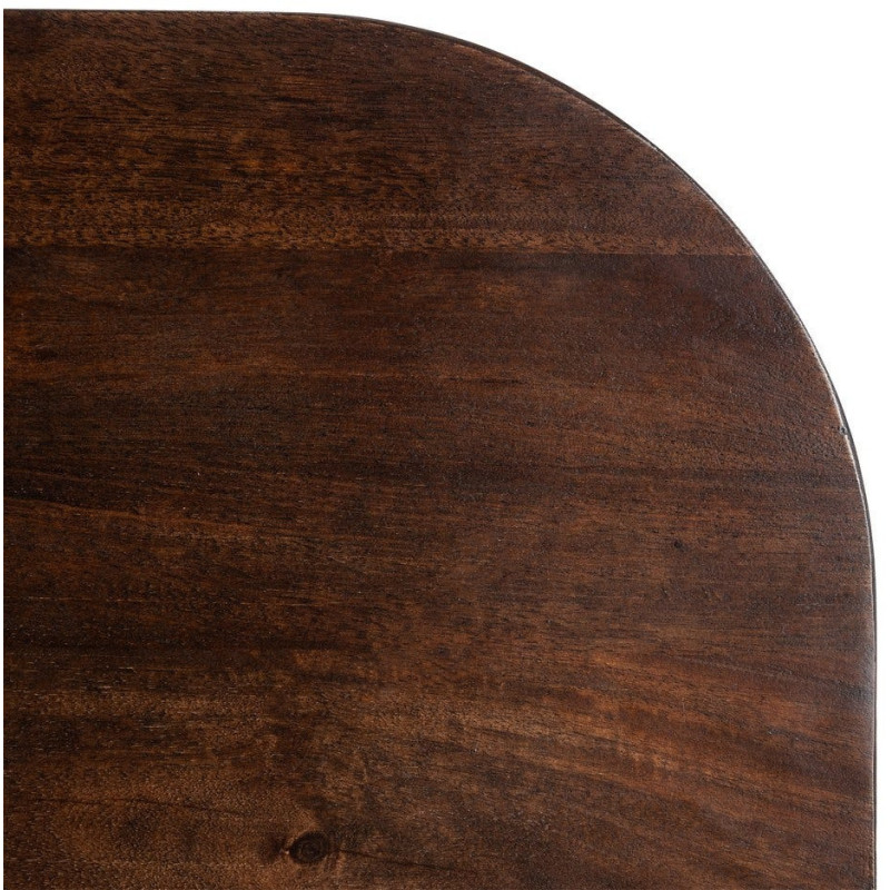 Table basse moderne chic Rectangulaire en Bois de manguier Marron foncé Nahira - 5