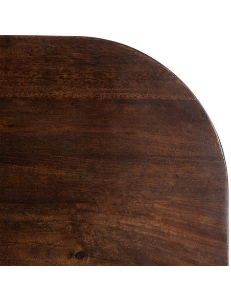 Table basse moderne chic Rectangulaire en Bois de manguier Marron foncé Nahira - 5