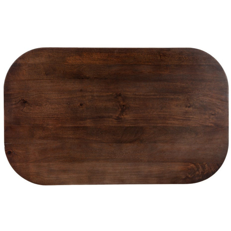 Table basse moderne chic Rectangulaire en Bois de manguier Marron foncé Nahira - 6