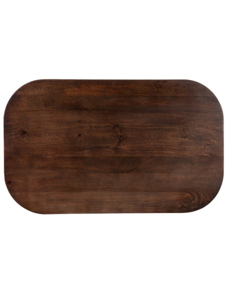 Table basse moderne chic Rectangulaire en Bois de manguier Marron foncé Nahira - 6