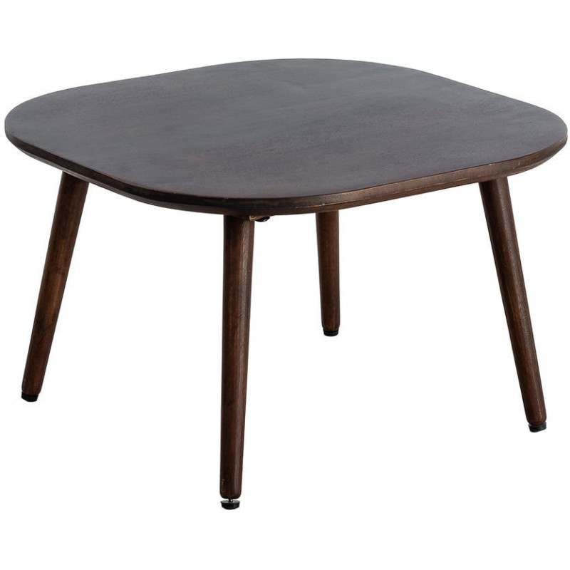 Table basse moderne chic Carrée 65 cm en Bois de manguier Marron foncé Nahira - 1