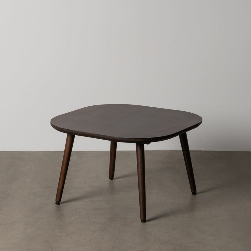 Table basse moderne chic Carrée 65 cm en Bois de manguier Marron foncé Nahira - 8