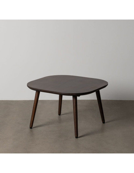 Table basse moderne chic Carrée 65 cm en Bois de manguier Marron foncé Nahira - 8