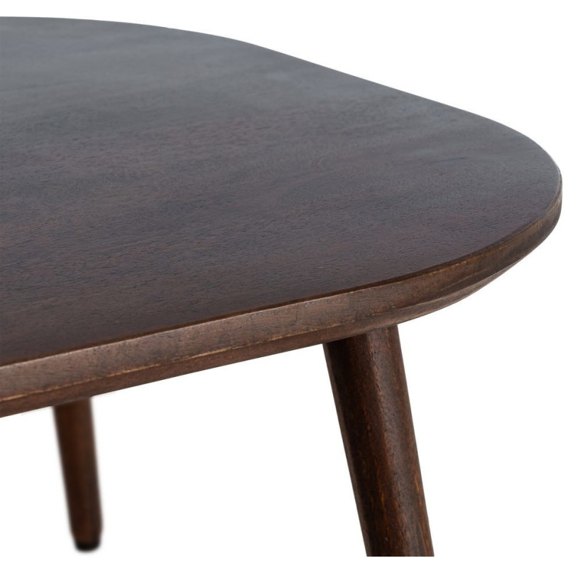 Table basse moderne chic Carrée 65 cm en Bois de manguier Marron foncé Nahira - 2