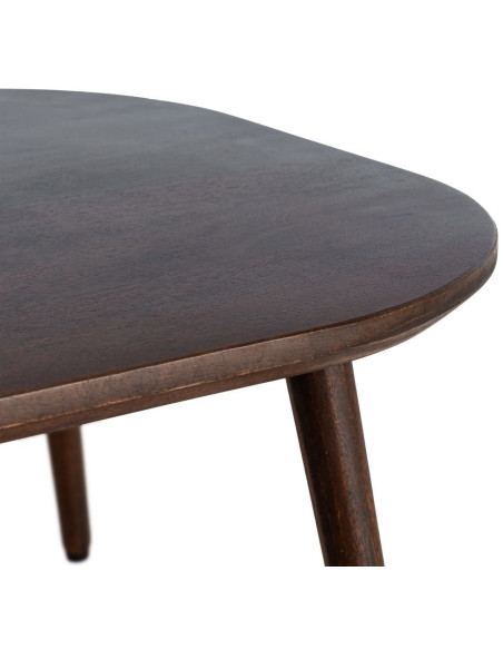 Table basse moderne chic Carrée 65 cm en Bois de manguier Marron foncé Nahira - 2