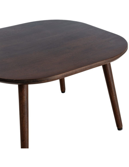 Table basse moderne chic Carrée 65 cm en Bois de manguier Marron foncé Nahira - 3