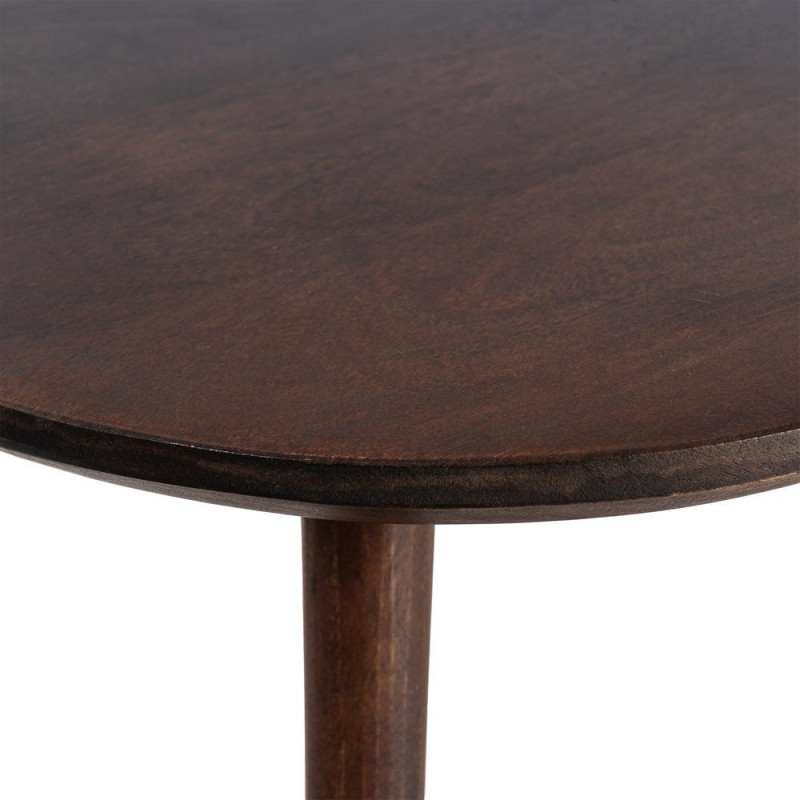 Table basse moderne chic Carrée 65 cm en Bois de manguier Marron foncé Nahira - 4