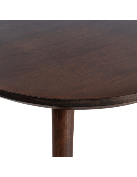 Table basse moderne chic Carrée 65 cm en Bois de manguier Marron foncé Nahira - 4