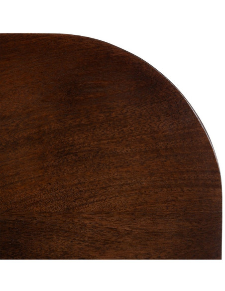 Table basse moderne chic Carrée 65 cm en Bois de manguier Marron foncé Nahira - 5