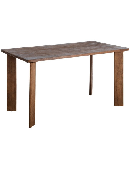 Table à manger moderne Rectangulaire 6 personnes en Bois de manguier Marron Osnira - 1