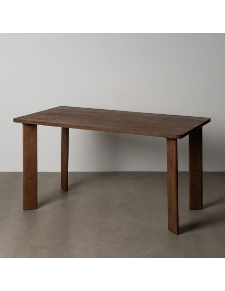 Table à manger moderne Rectangulaire 6 personnes en Bois de manguier Marron Osnira - 10