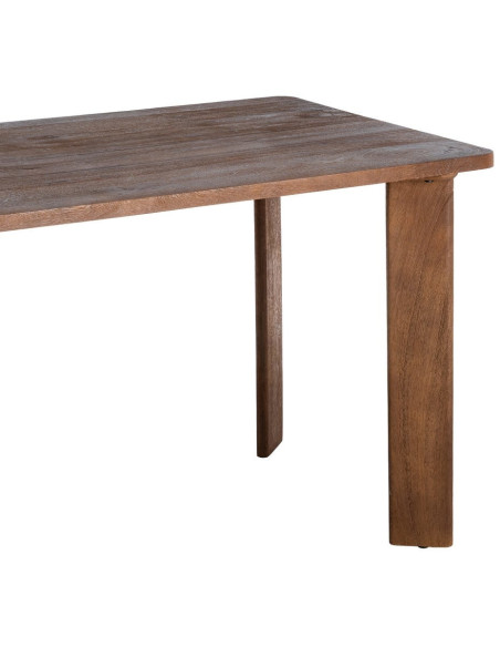 Table à manger moderne Rectangulaire 6 personnes en Bois de manguier Marron Osnira - 2